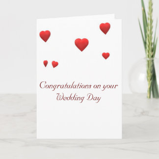 結婚式の日をおめでとうございます カード