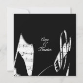 結婚式の日を歌う音楽素晴らしテーマ 招待状 (裏面)