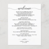 結婚式の日アイコンタイムラインの旅程ウェルカムレター (裏面)