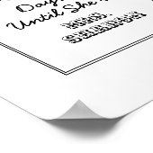 結婚式の日カウントダウンテンプレート ポスター (角)