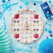 結婚式の日パターン ペーパープレート (パーティー)