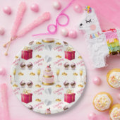 結婚式の日パターン ペーパープレート (パーティー)