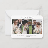 結婚式の日フォトコラージュありがとう ノートカード (正面)