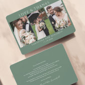 結婚式の日フォトコラージュありがとう ノートカード