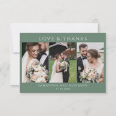 結婚式の日フォトコラージュありがとう ノートカード (正面)