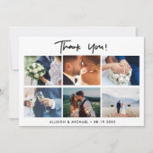 結婚式の日フォトコラージュサンキューカード サンキューカード (正面)