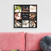 結婚式の日フォトコラージュパーソナライズされた キャンバスプリント (インサイチュ (リビング))