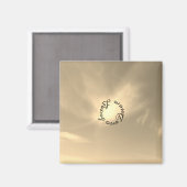 結婚式の日マグネットロマンチックデザインスタイル マグネット (正面/裏面)