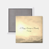 結婚式の日マグネットロマンチックデザインスタイル マグネット (正面/裏面)