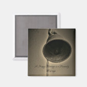 結婚式の日マグネットロマンチックデザインスタイル マグネット (正面/裏面)