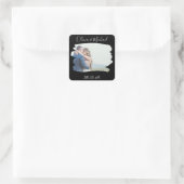 結婚式の日ラベル スクエアシール (バッグ)