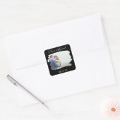 結婚式の日ラベル スクエアシール (封筒)