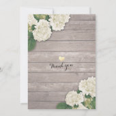 結婚式の日付あじさい文字列ライトウッドを保存 セーブザデート (裏面)