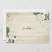 結婚式の日付あじさい文字列ライトウッドを保存 セーブザデート (裏面)