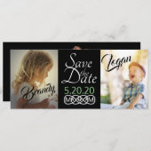 結婚式の日付お知らせフォトカード セーブザデート (正面/裏面)