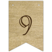 結婚式の日付のイニシャルのバーラップの一見およびヒマワリ バンティングフラッグ (第3の旗)