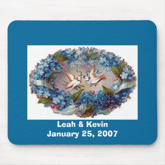 結婚式の日付のマウスパッド マウスパッド (正面)