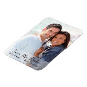 結婚式の日付の保存 – シンプルスクリプト マグネット (左側)