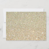 結婚式の日付の保存 |トレンディー金ゴールドグリッターフローラ セーブザデート (裏面)