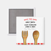 結婚式の日付の保存 マグネット (正面/裏面)