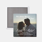 結婚式の日付の保存 マグネット (正面/裏面)