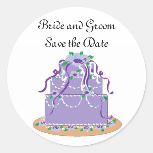 結婚式の日付の保存 ラウンドシール (正面)