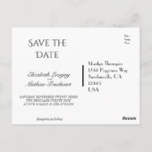 結婚式の日付の保存 | Blue Moon Starry Night ポストカード (裏面)