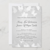 結婚式の日付を保存するとらえどころのない蝶の白 セーブザデート (裏面)