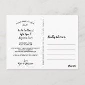 結婚式の日付を保存する写真書道植物学 ポストカード (裏面)