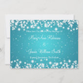 結婚式の日付を保存する冬の輝く青 セーブザデート (裏面)