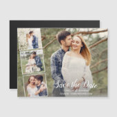 結婚式の日付を保存する多くの写真コラージュ (正面/裏面)