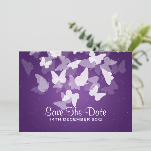 結婚式の日付を保存する隠れた蝶の紫 セーブザデート (スタンド正面)