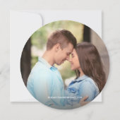 結婚式の日付を保存ウッドディスクスライスツリー写真 招待状 (裏面)