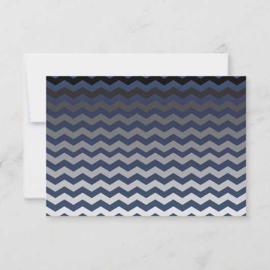 結婚式の日付を保存ダークブルーとシルバー セーブザデート (裏面)