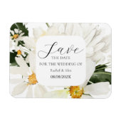 結婚式の日付を保存フローラフレキシブル写真磁石 マグネット (横)