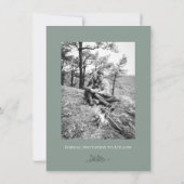 結婚式の日付を保存ユーカリプトゥスグリーンボタニカル 招待状 (裏面)