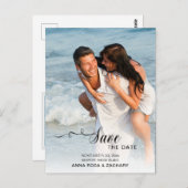 *~*結婚式の日付を保存 – ウェブサイトモダンQR AR6 ポストカード (正面/裏面)