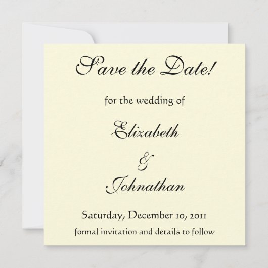 結婚式の日付を保存！ザキスバイグスタフクリムト セーブザデート (裏面)