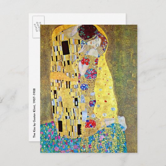 結婚式の日付を保存!ザキスバイグスタフクリムト 案内ポストカード (正面/裏面)