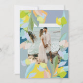 結婚式の日付を写真と一緒に保存 招待状 (裏面)