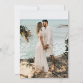 結婚式の日付を写真と一緒に保存 招待状 (裏面)