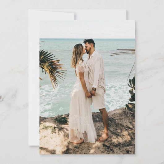 結婚式の日付を写真と一緒に保存 招待状 (裏面)