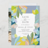 結婚式の日付を写真と一緒に保存 招待状 (正面/裏面)