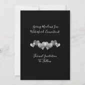 結婚式の日付を知らせる写真入りカード ハート 招待状 (裏面)