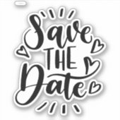 結婚式の日付保存ステッカー シール (正面)