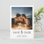 結婚式の日付写真お知らせ フラットカード セーブザデート (スタンド正面)
