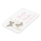 結婚式の日付蝶の磁石を保存 マグネット (左側)