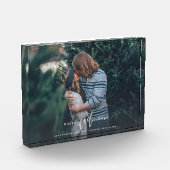 結婚式の日付 おしゃれな文字のカスタム写真ブロック フォトブロック (左)