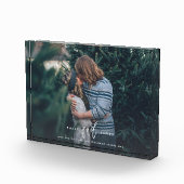 結婚式の日付 おしゃれな筆記体 オーダーメイド フォトブロック (右)