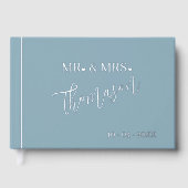 結婚式の日付 ゴールド Mr. and Mrs. ゲストブック (正面)